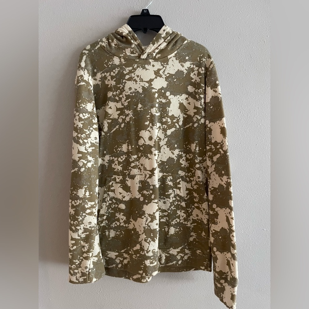 BCG Olive and Cream Patterned Hoodie